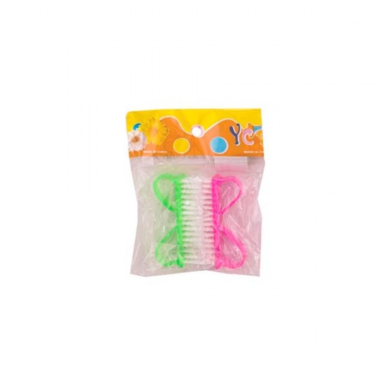 Set 2 Perii pentru Unghii, 7.2x2.1x4 cm, Polipropilena, Multicolor, Perie pentru Unghii Zorex Basic, Perie pentru Maini si Unghii,Perie pentru Ingrijire Unghii, Perie pentru Maini, Perie pentru Saloane Cosmetice