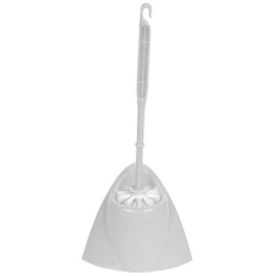 Set Toaleta cu Perie si Suport din Plastic OTI pentru Colt, Culoare Alba, Seturi de Toaleta, Perii pentru Toaleta, Set Perii WC, Set pentru Curatenie Baie, Accesorii pentru Toaleta, Perie pentru Vasul de Toaleta