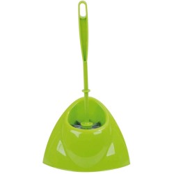 Set Toaleta cu Perie si Suport din Plastic OTI pentru Colt, Culoare Verde, Seturi de Toaleta, Perii pentru Toaleta, Set Perii WC, Set pentru Curatenie Baie, Accesorii pentru Toaleta, Perie pentru Vasul de Toaleta