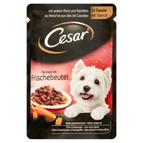 Hrana Umeda pentru Caini Cesar cu Vita si Legume, 100g, Hrana, Hrana pentru Caini, Hrana Umeda pentru Caini, Hrana pentru Caini Cesar, Hrana Caini Cesar, Mancare pentru Caini, Mancare Umeda pentru Caini, Hrana Umeda cu Carne