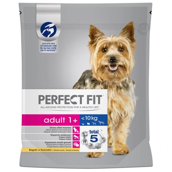Hrana Uscata pentru Caini de Talie Mica PERFECT FIT Adult, 825g, Hrana pentru Catei, Sac Hrana Uscata Caini, Mancare Uscata pentru Catei de Talie Mica, Hrana Uscat cu Pui pentru Caini, Hrana cu Pui pentru Caini de Talie Mica