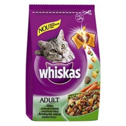 Hrana Uscata cu Miel si Ficat pentru Pisici WHISKAS, 14 Kg, Hrana Pisici, Sac de Mancare Pisici, Whiskas Mancare Uscata cu Carne de Miel, Whiskas Hrana Uscata pentru Pisici Adulte, Crochete pentru Pisici, Bobite pentru Pisici, Granule pentru Pisici