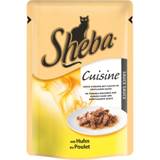 Hrana Umeda Pisici cu Pui Sheba Cuisine, 85 g, Hrana pentru Pisici, Hrana de Pisici, Hrana Umeda pentru Pisici, Hrana Pisici, Sheba Hrana de Pisici, Mancare Pisici, Mancare Umeda Pisici, Mancare pentru Pisici, Plic Hrana Pisici, Plicuri pentru Pisici