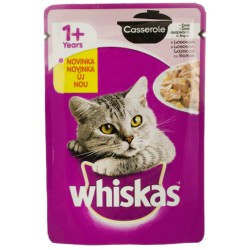Plic Hrana Umeda pentru Pisici WHISKAS Casserole, Carne de Somon, 85 g, Hrana Pisici, Hrana Umeda Pisici, Hrana de Somon pentru Pisici, Hrana Umeda de Somon, Hrana pentru Pisici Whiskas, Plic Hrana pentru Pisici, Plic Macare Umeda pentru Feline