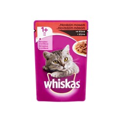 Plic Hrana Umeda pentru Pisici WHISKAS Casserole, Carne de Vita, 85 g, Hrana Pisici, Hrana Umeda Pisici, Hrana de Vita pentru Pisici, Hrana Umeda de Vita, Hrana pentru Pisici Whiskas, Plic Hrana pentru Pisici, Plic Macare Umeda pentru Feline