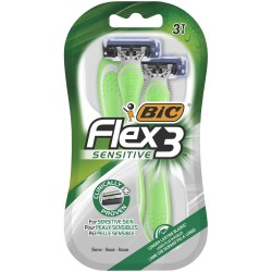 Set 3 Aparate de ras BIC Flex 3 Sensitive cu 3 Lame, Lame de Barbierit, Lame pentru Ras, Aparat pentru Ras, Aparat pentru Barbierit, BIC pentru Ras, BIC pentru Barbierit