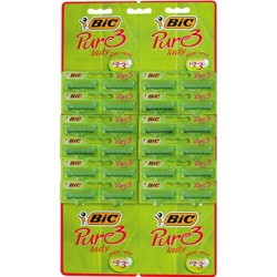 Set 24 Aparate de Ras BIC Pure cu 3 Lame, Lame Inoxidabile, Lame pentru Ras, Lame de Ras pentru Femei, Set Lame de Ras, Lame de Epilat Femei, Aparate de Ras pentru Femei cu 3 Lame, Aparate de Epilat pentru Femei cu Lame Triple
