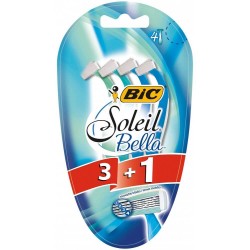 Set 3+1 Aparate de Ras BIC Soleil Bella cu 4 Lame, Lame Inoxidabile, Lame pentru Ras, Lame de Ras pentru Femei, Set Lame de Ras, Lame de Epilat Femei, Aparate de Ras pentru Femei cu 4 Lame, Aparate de Epilat pentru Femei cu 4 Lame