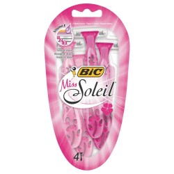 Set 4 Aparate de Ras BIC Miss Soleil cu 3 Lame, Lame Inoxidabile, Lame pentru Ras, Lame de Ras pentru Femei, Set Lame de Ras, Lame de Epilat Femei, Aparate de Ras pentru Femei cu 3 Lame, Aparate de Epilat pentru Femei cu Lame Triple