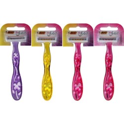Set 10 Aparate de Ras BIC Miss Soleil Colour Collection cu 3 Lame, Lame Inoxidabile, Lame de Ras, Lame de Ras pentru Femei, Set Lame de Ras, Lame de Epilat Femei, Aparate de Ras pentru Femei cu 3 Lame, Aparate de Epilat pentru Femei cu Lame Triple