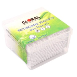 Betisoare pentru Urechi, Bumbac Natural, 200 Buc/Set, 74x4.5 mm, Culoare Alba, Betisoare Cosmetice,Betisoare pentru Urechi, Betisoare Igiena Urechi, Betisoare din Bumbac pentru Urechi, Betisoare Curatare Urechi, Articole de Igiena