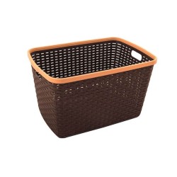 Cos pentru Rufe din Plastic, 47x34x26 cm, Capacitate 30L, Culoare Maro, Cosuri pentru Rufe din Plastic, Cos pentru Rufe fara Maner, Cos pentru Rufe fara Capac, Cos din Plastic pentru Haine, Accesorii Baie