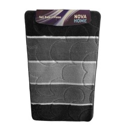 Set 3 Covorase Baie NOVA HOME, 80x50 cm, Polipropilena Negru/Gri/Alb, Set Covorase Baie, Covorase pentru Baie, Covoras pentru Baie, Covorase de Baie Plusate, Pres pentru Baie, Presuri de Baie, Covorase de Baie Antialunecare Set 3 Covorase Baie NOVA HOME, 80x50 cm, Polipropilena Negru/Gri/Alb, Set Covorase Baie, Covorase pentru Baie, Covoras pentru Baie, Covorase de Baie Plusate, Pres pentru Baie, Presuri de Baie, Covorase de Baie Antialunecare