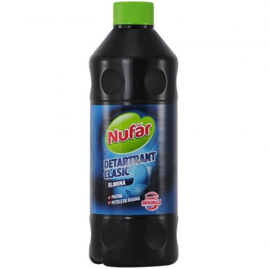 Dezinfectant pentru Toaleta NUFAR Clasic, 800 ml, Parfum de Lamaie, Dezinfectant Universal, Dezinfectant WC, Detartrant Lichid, Dezinfectant Lichid pentru Baie, Dezinfectant pentru WC, Solutii Dezinfectante pentru Baie, Solutie Curatare WC