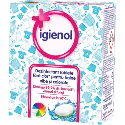 Tablete Dezinfectante pentru Rufe Igienol, 160 g, Igienol Tablete Dezinfectante pentru Rufe Albe si Color, Tablete Igienol Rufe, Detergent Tablete Rufe Igienol, Tablete Curatare si Igienizare Rufe, Igienol Tablete Dezinfectante Haine Tablete Dezinfectante pentru Rufe Igienol, 160 g, Igienol Tablete Dezinfectante pentru Rufe Albe si Color, Tablete Igienol Rufe, Detergent Tablete Rufe Igienol, Tablete Curatare si Igienizare Rufe, Igienol Tablete Dezinfectante Haine