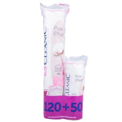 Dischete Demachiante Pure Effect CLEANIC, Bumbac, 120+50 Buc/Set, Dischete Demachiante, Discuri Demachiante, Dischete Cleanic, Dischete Pure Effect Dischete Demachiante Pure Effect CLEANIC, Bumbac, 120+50 Buc/Set, Dischete Demachiante, Discuri Demachiante, Dischete Cleanic, Dischete Pure Effect