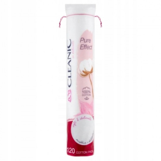 Dischete Demachiante Pure Effect CLEANIC, Bumbac, 120 Buc/Set, Dischete Demachiante, Discuri Demachiante, Dischete Cleanic, Dischete Pure Effect