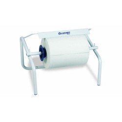 Dispenser Prosoape Masa/Perete, 27x41x31 cm, Plastic ABS/Metal, Culoare Alba, Dispensere Prosoape Lucart, Dispensere Masa pentru Prosoape, Dispensere Perete pentru Role, Dispenser Masa si Perete pentru Uz Profesional, Articole Profesionale de Igiena