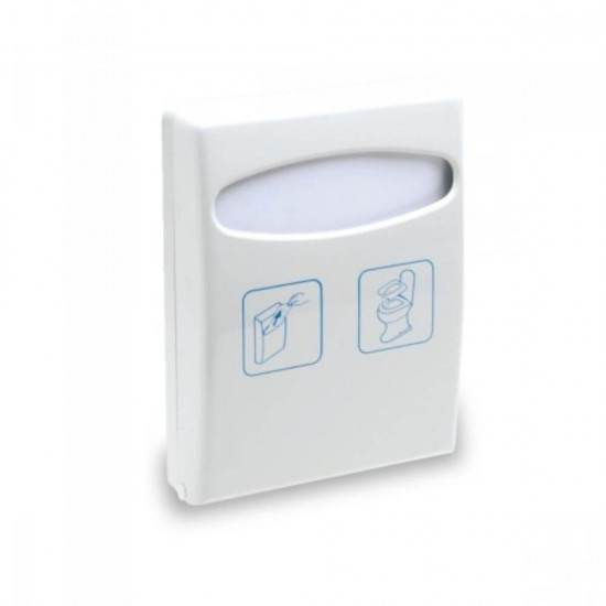 Dispenser Protectie Colac WC, 27x21.5x16.5 cm, Plastic ABS, Culoare Alba, Dispensere WC Lucart, Dispensere pentru Protectie WC, Dispenser pentru Toaleta, Dispenser pentru Uz Profesional, Articole Profesionale de Igiena