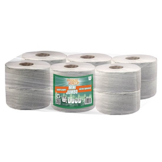 Hartie Igienica Mini Jumbo PH, 12Role/Set, 2 Straturi, Culoare Natur, Hartie Igienica WC, Hartie Igienica Horeca, Hartie Igienica Horeca Mini Jumbo, Hartie Igienica Mini, Hartie Igienica Natur, Hartie Igienica Natur Horeca