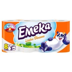 Hartie Igienica EMEKA Linden Blossom in 3 Straturi, 8 Role/Bax, 135 Foi/Rola, Latime 91 mm, Parfum de Tei, Hartie Igienica Parfumata, Hartie Igienica Alba, Hartie Igienica Simpla la Bax Hartie Igienica EMEKA Linden Blossom in 3 Straturi, 8 Role/Bax, 135 Foi/Rola, Latime 91 mm, Parfum de Tei, Hartie Igienica Parfumata, Hartie Igienica Alba, Hartie Igienica Simpla la Bax