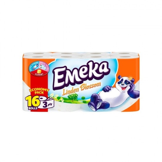 Hartie Igienica EMEKA Linden Blossom, 3 Straturi, 16 Role/Set, Hartie 3 Straturi, Hartie Igienica Parfumata, Hartie Igienica 3 Straturi, Hartie EMEKA