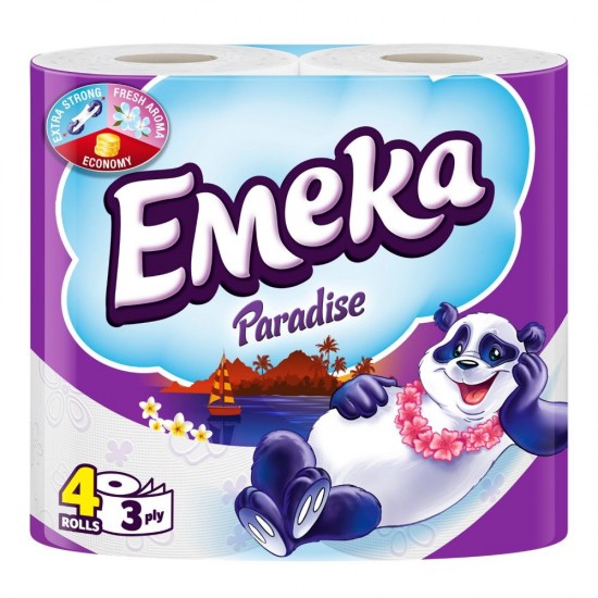 Hartie Igienica EMEKA Paradise, 3 Straturi, 4 Role/Set, Hartie 3 Straturi, Hartie Igienica Parfumata, Hartie Igienica 3 Straturi, Hartie EMEKA