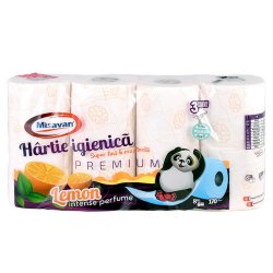 Hartie Igienica Misavan Lemon, 8 Role/Set, 3 Straturi, Model Flori, Parfum de Lamaie, Hartie Igienica WC, Hartie Igienica cu Model, Hartie Igienica Misavan Lemon, Hartie Igienica cu Parfum, Hartie Igienica Alba, Hartie Igienica Alba Misavan