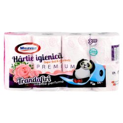 Hartie Igienica Misavan Rose, 8 Role/Set, 3 Straturi, Model Flori, Parfum de Trandafiri, Hartie Igienica WC, Hartie Igienica cu Model, Hartie Igienica Misavan Rose, Hartie Igienica cu Parfum, Hartie Igienica Alba, Hartie Igienica Alba Misavan