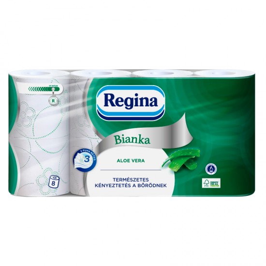 Hartie Igienica, Regina Bianka, 8 Role/Bax, 3 Straturi, Parfum de Aloe Vera, Hartie Igienica Regina 3 Straturi, Bax de Hartie Igienica Regina, Regina Bianka Hartie Igienica, Role de Hartie Igienica Regina, Hartie Igienica cu Aloe Vera 