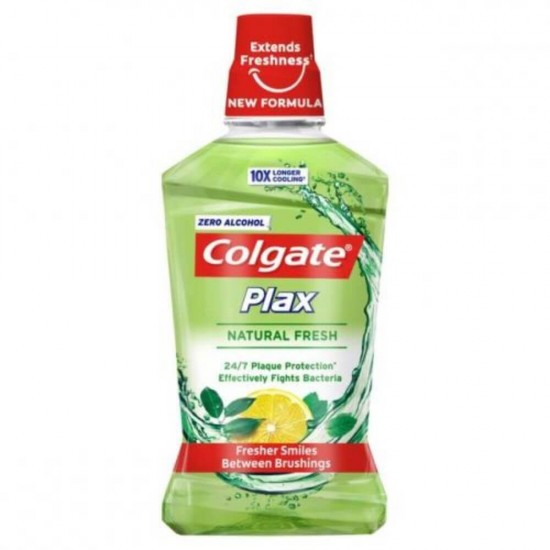 Apa de Gura Colgate Plax Natural Fresh, Fara Alcool, 500 ml, Aroma Ceai Verde si Lamaie, Apa de Gura Colgate, Apa de Gura cu Ceai Verde, Produse Ingrijire Dentara, Ingrijire Orala, Produse pentru Sanatate Dentara, Ingrijire si Protectie Dentara