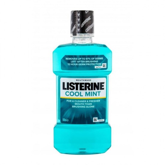 Apa de Gura Listerine Cool Mint, 500 ml, Menta, Alcool, Apa de Gura Listerine, Apa de Gura Mentolata, Produse Ingrijire Dentara, Ingrijire Orala, Produse pentru Sanatate Dentara, Ingrijire si Protectie Dentara
