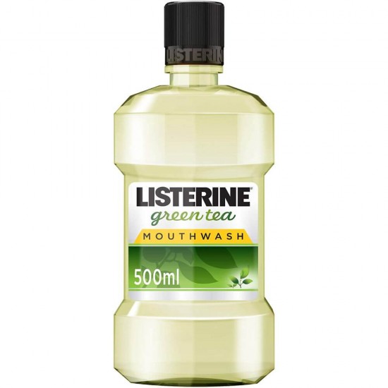 Apa de Gura Listerine Green Tea, Aroma Ceai Verde, 500 ml, Fara Alcool, Apa de Gura Listerine, Apa de Gura cu Ceai Verde, Produse Ingrijire Dentara, Ingrijire Orala, Produse pentru Sanatate Dentara, Ingrijire si Protectie Dentara