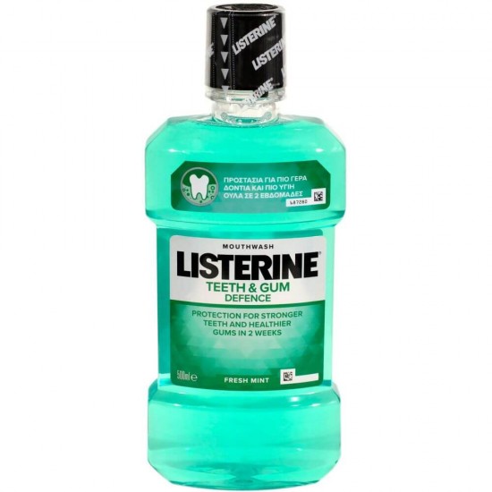 Apa de Gura Listerine Teeth and Gum, 500 ml, Menta, Alcool, Apa de Gura cu Alcool, Apa de Gura Listerine, Apa de Gura cu Menta, Produse Ingrijire Dentara, Ingrijire Orala, Produse pentru Sanatate Dentara, Ingrijire si Protectie Dentara