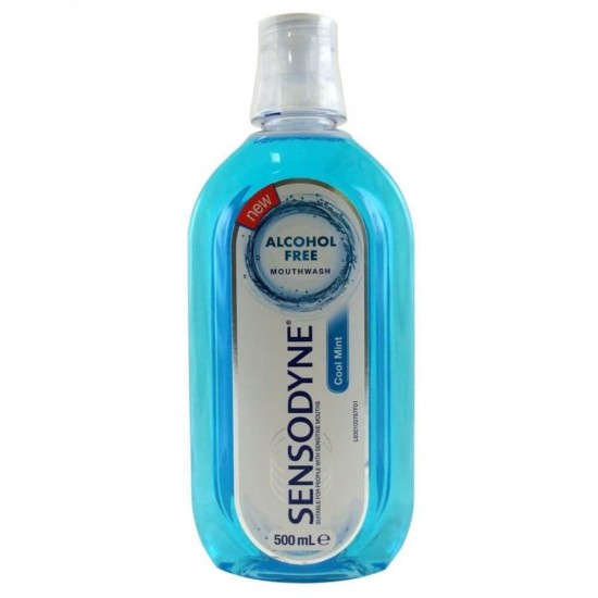 Apa de Gura Sensodyne Cool Mint, 500 ml, Menta, 500 ml, Fara Alcool, Apa de Gura Sensodyne, Apa de Gura pentru Dinti Sensibili, Produse Ingrijire Dentara, Ingrijire Orala, Produse pentru Sanatate Dentara, Ingrijire si Protectie Dentara