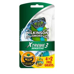 Set 4+2 Aparate de Ras Wilkinson Xtreme 3 Sensitive cu 3 Lame, Lame de Barbierit, Lame pentru Ras, Aparat pentru Ras, Aparat pentru Barbierit, Aparat Wilkinson pentru Ras, Bicuri pentru Barbierit, Biguri de Ras