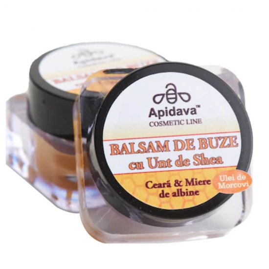 Balsam de Buze Apidava 10ml, cu Miere si Ceara de Albine, Balsam de Buze Hranitor, Balsam pentru Buze, Balsam Natural de Buze, Balsam de Buze Natural, Balsam pentru Buze Apidava, Apidava Balsam de Buze