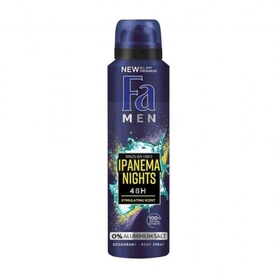 Deodorant Spray Fa Men Ipanema Nights, 150 ml, 48 h Protectie, Formula Vegana, Deodorant Fa Men Brazilian Vibes Ipanema Nights, Deodorant Parfum Exotic, Deodorant Spray pentru Barbati, Deodorant Parfumat, Deodorante Barbati Deodorant Spray Fa Men Ipanema Nights, 150 ml, 48 h Protectie, Formula Vegana, Deodorant Fa Men Brazilian Vibes Ipanema Nights, Deodorant Parfum Exotic, Deodorant Spray pentru Barbati, Deodorant Parfumat, Deodorante Barbati