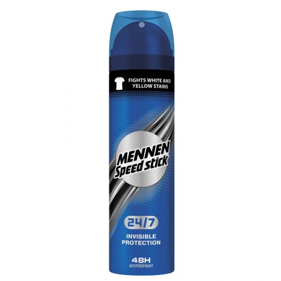 Spray Deodorant MENNEN SPEED STICK Invisible, 150 ml, Spray-uri Deodorante Barbati, Deodorant Spray Barbati, Spray de Corp Barbati, Spray-uri de Corp Barbati, Deodorante Barbati, Spray Antiperspirant Barbati
