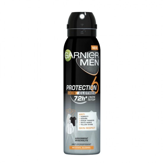 Deodorant Spray Garnier Protection 6, 150 ml, Pentru Barbati, Deodorant Barbati, Spray Antiperspirant, Spray Garnier, Deodorant Antiperspirant