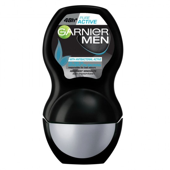 Deodorant Roll On Pure Active, 50 ml, Pentru Barbati, Deodorant Barbati, Antiperspirant Garnier, Deodorant Antiperspirant