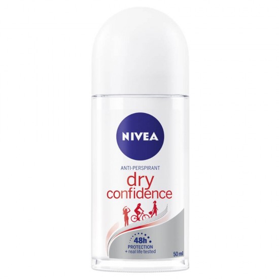 Deodorant Roll On Anti-Perspirant NIVEA Dry Confidence, 50 ml, Protectie pana la 48h, Deodorante, Deodorant Roll On, Deodorante Femei, Antiperspirante Femei, Antiperspirant NIVEA, Deodorante NIVEA, Deodorante si Antiperspirante