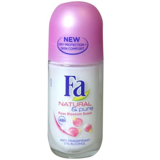 Deodorant Roll On Anti-Perspirant FA Natural & Pure, 50 ml, Protectie 48h, Deodorant Roll On, Anti-Perspirant, Deodorant FA, Deodorant FA Roll On, Deodorant Antiperspirant, Antiperspirant FA, Deodorant cu Trandafiri, Deodorant Femei