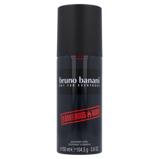 Spray Deodorant Bruno Banani Dangerous Man, 150 ml, Deodorant Spray, Deodorant Spray Barbati, Deodorant Spray Bruno Banani, Deodorant Bun, Deodorant Spray Hranitor, Deodorant pentru Barbati, Deodorant Barbati, Deodorant Parfumat, Deodorant Placut