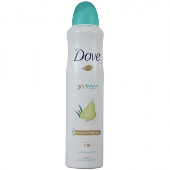 Spray Deodorant DOVE Go Fresh, 250 ml, Pere si Aloe Vera, Deodorant Femei, Deodorant Spray DOVE, Antiperspirant DOVE, Deodorante si Antiperspirante Femei, Spray Antiperspirant, Ingrijire Corporala, Deodorante DOVE pentru Femei