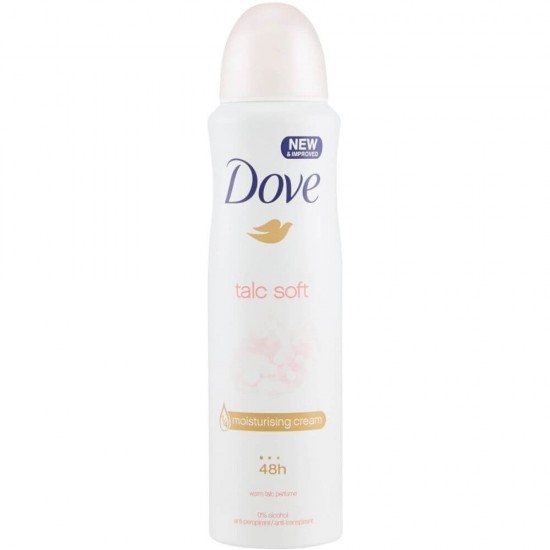 Spray Deodorant DOVE Talc Soft, 150 ml, Pudra de Talc, Deodorant Femei, Deodorant Spray DOVE, Antiperspirant DOVE, Deodorant cu Talc, Deodorante si Antiperspirante Femei, Spray Antiperspirant, Ingrijire Corporala, Deodorante DOVE pentru Femei