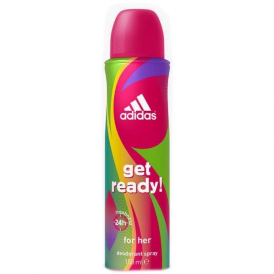 Spray Deodorant Antiperspirant Adidas Get Ready, 150 ml, Deodorant Spray, Deodorant Antiperspirant Sray, Deodorant Spray Adidas, Deodorant Antiperspirant Bun, Deodorant Spray Hranitor, Deodorant pentru Femei