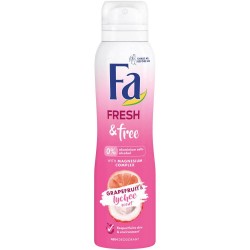 Deodorant Spray FA, Grapefruit & Lychee, 150 ml, 48 h Protectie, Formula Vegana, Deodorant Fa Fresh and Free, Deodorant Parfum de Citrice si Litchi, Deodorant Spray pentru Femei, Deodorant Parfumat, Deodorante Femei