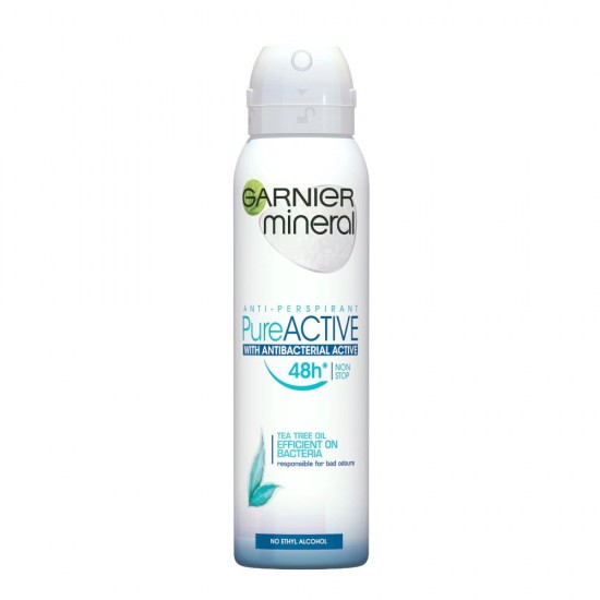 Deodorant Spray Garnier Pure Active, pentru Femei, 150 ml, Deodorant pentru Femei, Deodorant Garnier, Spray Deodorant, Antiperspirant, Spray Antiperspirant, Deodorant Antiperspirant