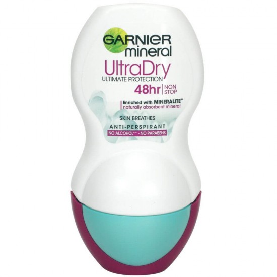 Deodorant Roll-On Garnier Ultra Dry, 50 ml, Protectie 48 h, Deodorant Roll On Femei, Deodorant Roll On Garnier, Antiperspirant Femei Garnier, Deodorante si Antiperspirante Femei, Ingrijire Corporala, Deodorante Garnier pentru Femei